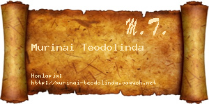 Murinai Teodolinda névjegykártya